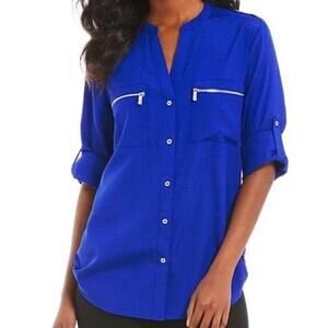Calvin Klein Collection Button-Down Blouse  - M